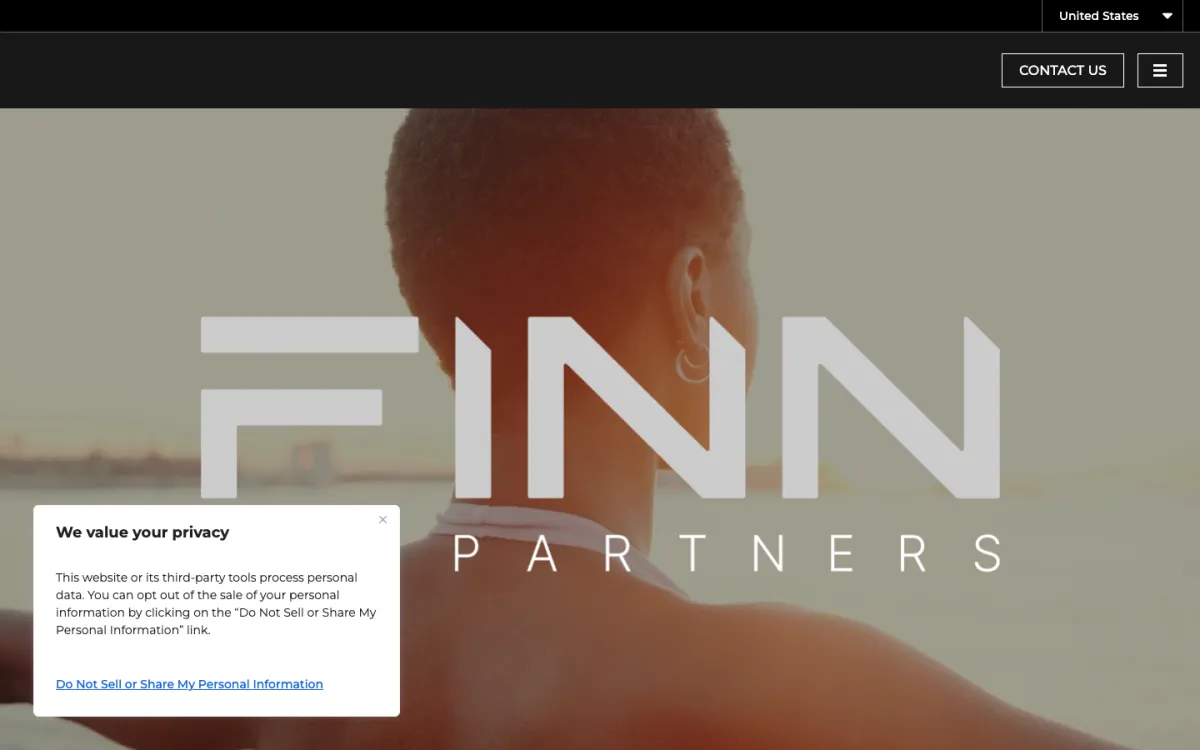 FINN Partners homepage, captured September 28, 2026