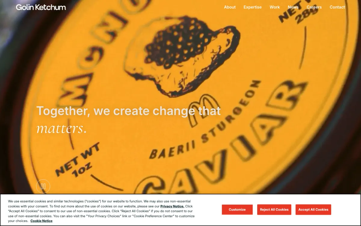 Golin Ketchum homepage, captured September 28, 2026