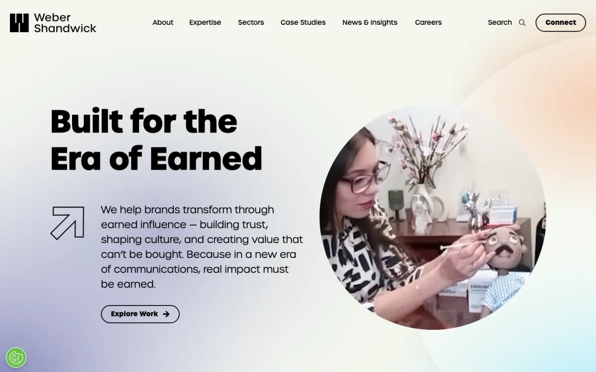 Weber Shandwick homepage, captured September 28, 2026