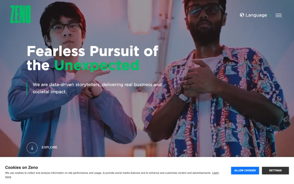 Zeno Group homepage, captured September 28, 2026